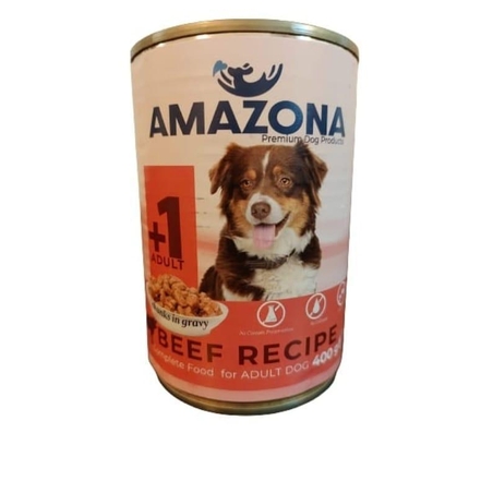 שימורי אמאזונה 400 גרם בקר לכלב
