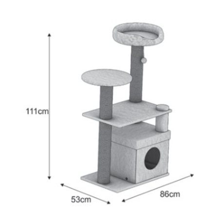 מתקן גירוד קינמון לחתול גובה 72