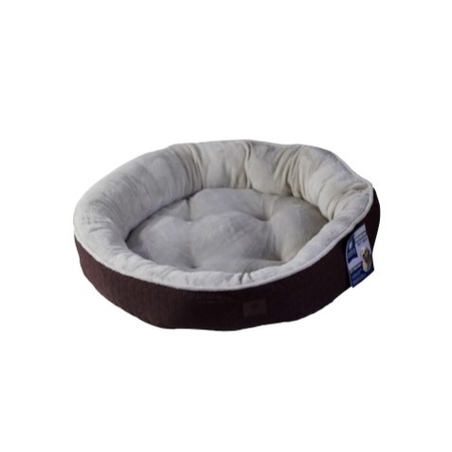 מיטה עגולה פרוותית חומה קוטר 80 ס