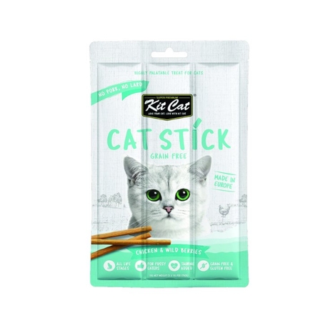 קיט קט מקלוני עוף ואוכמניות לחתול 15 גרם