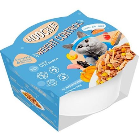 מעדן מוצ'י לחתול 85 גרם פטה סלמון לשמירת משקל