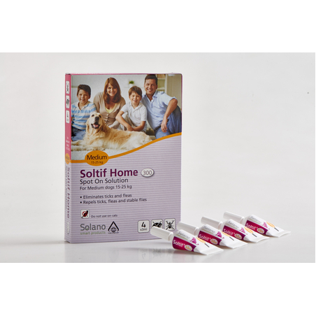 מארז 2/4 יחידות סולטיף הום 15-7 קג S נגד פרעושים וקרציות