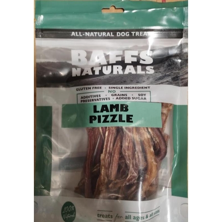 באפס טבעי פין טלה ללעיסה 100 גרם BAFFS NATURAL LAMB PIZZLE