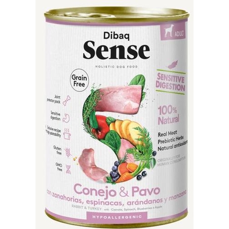 שימורי דיבאק סנס ארנבת והודו לכלב 380 גרם Sense