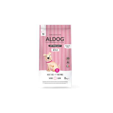 אלדוג מונופרוטאין ארטיקה סלמון ואורז לגזע קטן 8 ק