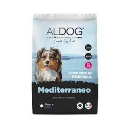 אלדוג מופחת דגנים מדיטיריאנו דג לבן לגזע בינוני גדול 12 ק