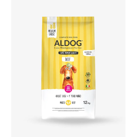 אלדוג מונופרוטאין בקר לגזע בינוני\גדול 12 ק