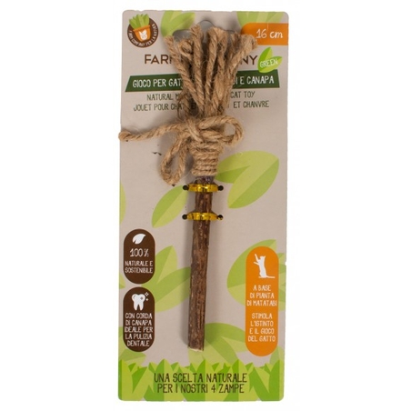 מקל מטאבי עם חבל קנבוס 16 ס