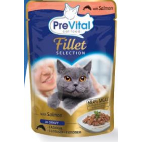 פאוץ 85 גרם פילה סלמון ברוטב פרהויטאל