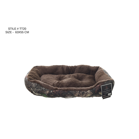 מיטה פרוותית מעוצבת חום כהה M