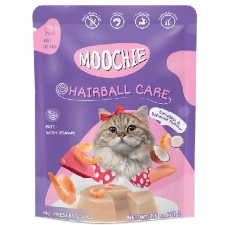 פאוץ מוצ'י לחתול 70 גרם פטה סרטנים למניעת כדורי פרווה