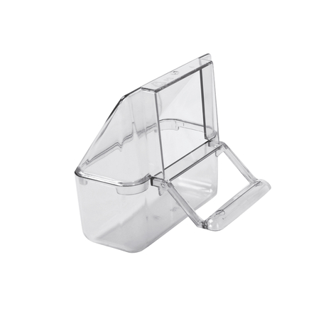 מתקן האכלה חיצוני לכלוב שקוף / כחול