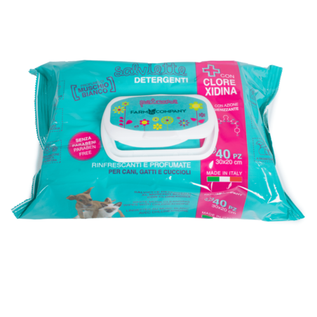 מגבונים טבעיים עם כלורהקסידין ומאסק לבן