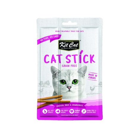 קיט קט מקלוני עוף ברווז וחמוציות לחתול 15 גרם