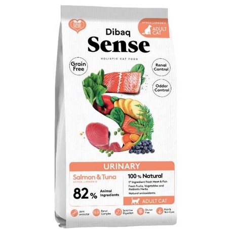 דיבאק סנס נטול דגנים לחתולים עם בעיות בדרכי השתן סלמון וטונה 1.5 ק
