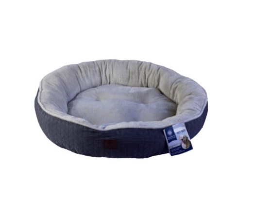 מיטה עגולה פרוותית כחולה קוטר 80 ס