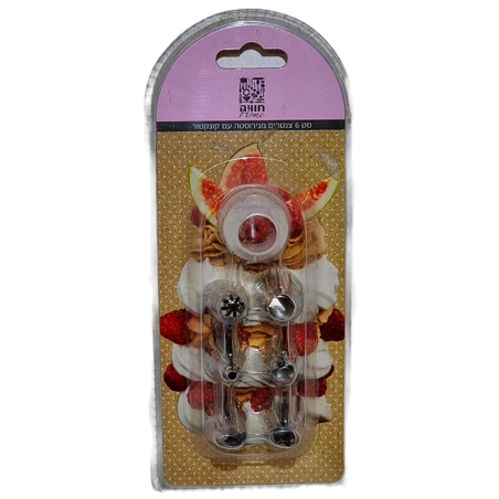 סט 6צנטרים מנירוסטה עם קונקטור