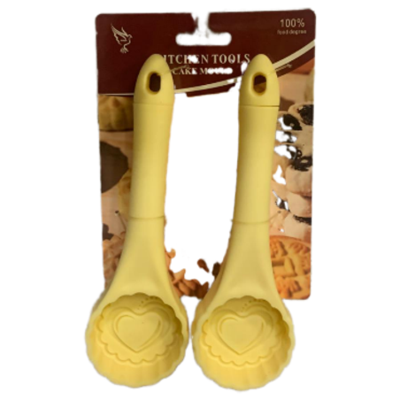 זוג פורמות למעמול בצורת פרח בקישוט לב קוטר 5