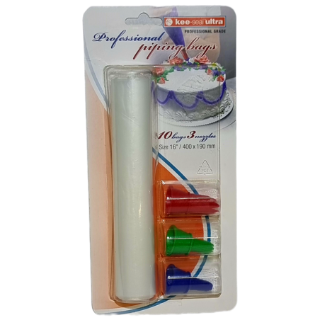 10 שקיות זילוף + 3 צנטרים