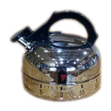 טיימר מכני קומקום שורק כרום 60 דקות פטיסה