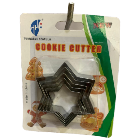 סט 5 חותכני כוכב מתכת