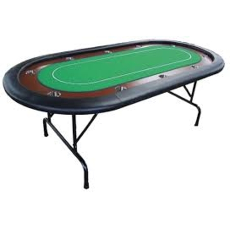 REGIIS שולחן קלפים ירוק מתקפל מתאים ל 10 שחקנים כולל רגלי מתכת מתקפלות