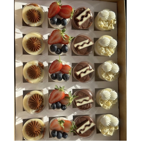 20 קינוחי כוסות חלבי