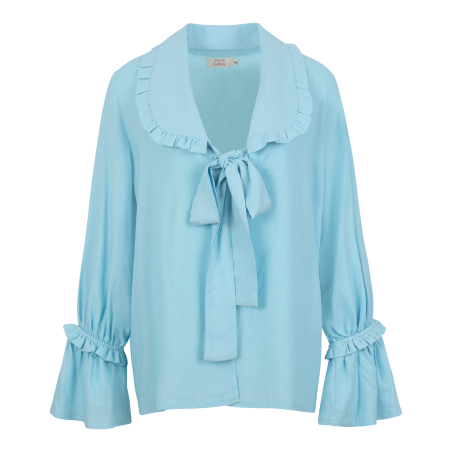 LUNNA Linen Blouse Baby blue