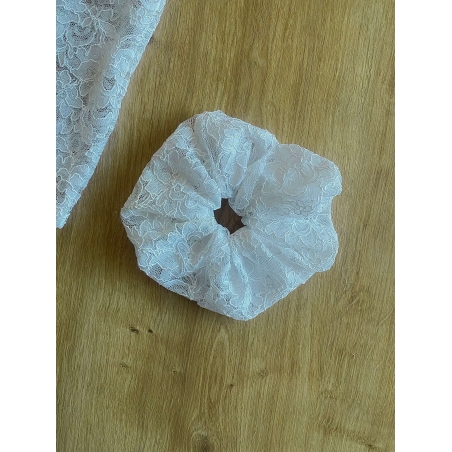 Large handmade lace scrunchie