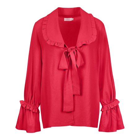 LUNNA Linen Blouse Fuchsia