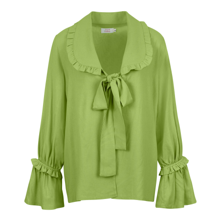 LUNNA Linen Blouse lime