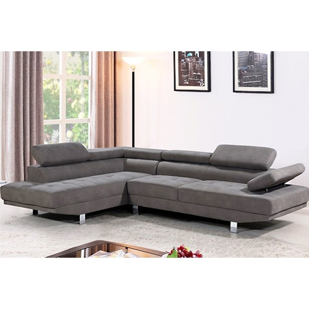 ספה פינתית יוקרתית מבד אריג רחיץ דוחה כתמים דגם אמסטרדם אפור