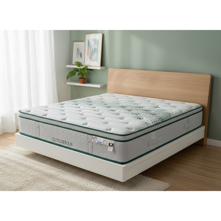 מזרן זוגי אורתופדי עם קפיצים מבודדים וויסקו ג’ל דגם לקסוס LUXUS