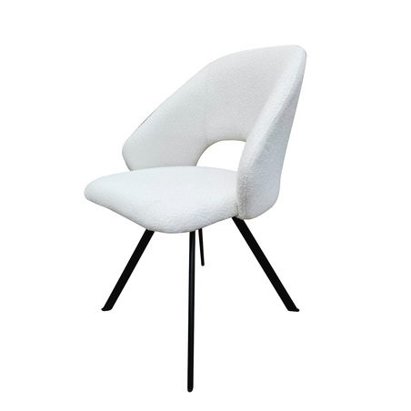 כיסא פינת אוכל איכותי מבד בוקלה רחיץ ודוחה כתמים דגם פרינס קרם