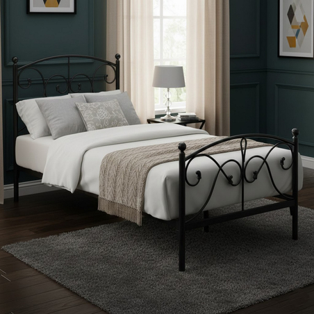 מיטת יחיד ממתכת למזרן 190×90 דגם מנילה MANILA