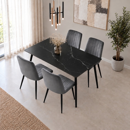 פינת אוכל פלטת קרמיקה 120X70 ס