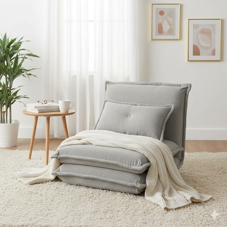 כורסא נפתחת למיטת יחיד דגם לוטוס LOTOS חום בהיר (בז')