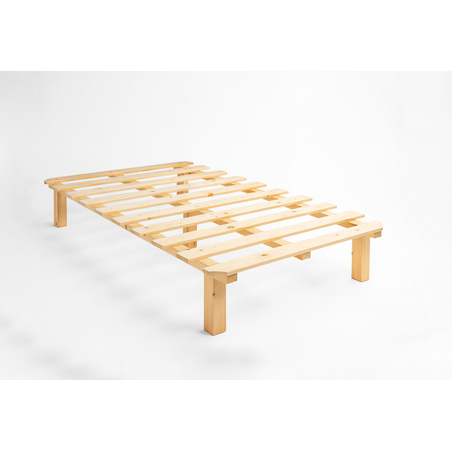 בסיס מיטה מעץ אורן מלא וחזק במיוחד