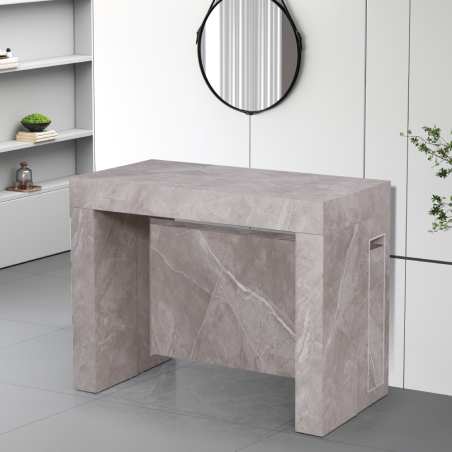 קונסולה נפתחת לפינת אוכל 3 מטר דגם הרמס Hermes אפור שיש | מבית WOODY