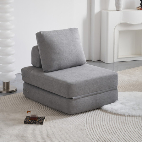 כורסא נפתחת למיטת יחיד דגם אתנה ATENA אפור בהיר