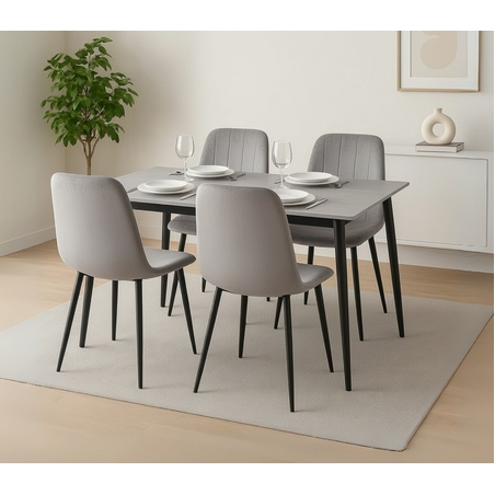 פינת אוכל מקרמיקה אפורה 120/70 ס