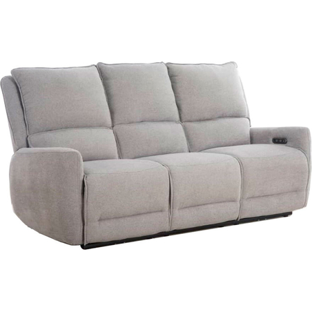 ספה עם ריקליינרים חשמליים דגם גנובה Genova-3 אפור בהיר