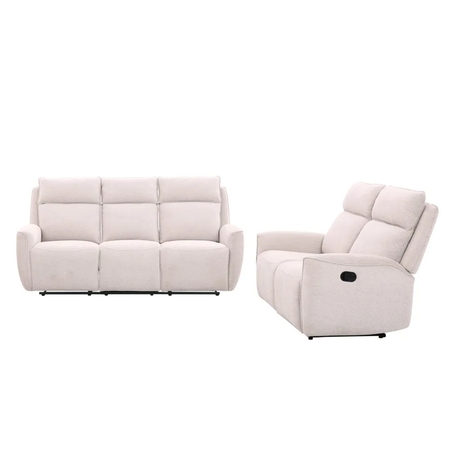 מערכת ישיבה 3+2 מבד עם 4 הדומים נשלפים דגם פיראוס אופווייט