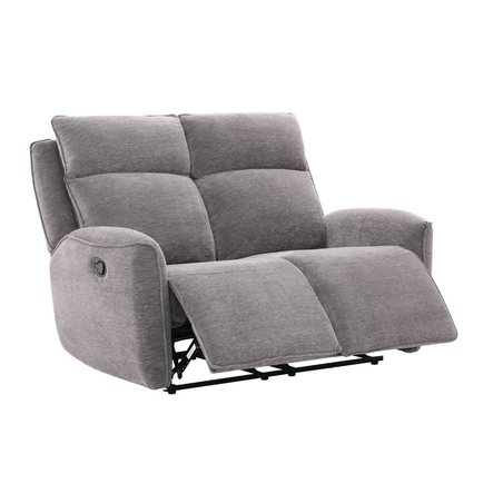 ספה דו מושבית מבד עם 2 הדומים נשלפים דגם פיראוס אפור