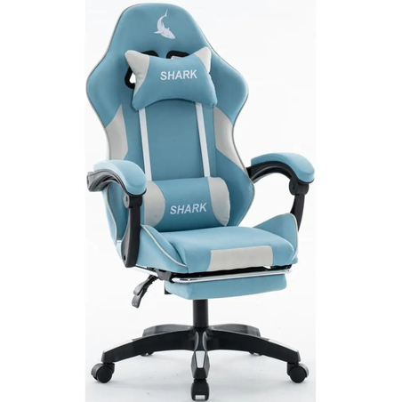 כיסא גיימינג לנוער דגם שארק Shark תכלת