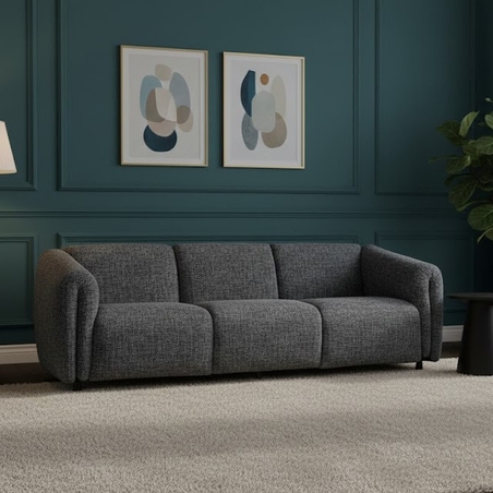 ספה תלת מושבית רחבה דגם סטינגר STINGER אפור