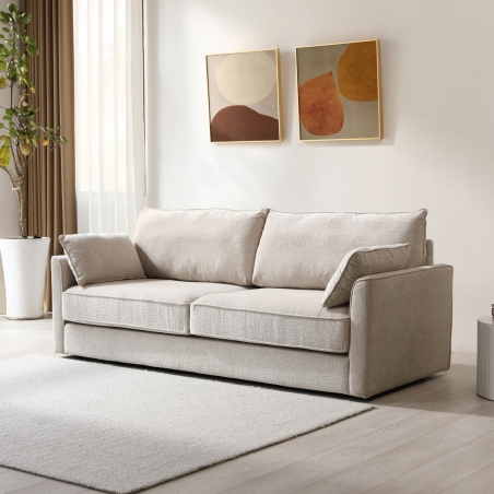 ספה תלת מושבית נפתחת למיטה זוגית דגם פר-אקס PAREX קפוצ’ינו