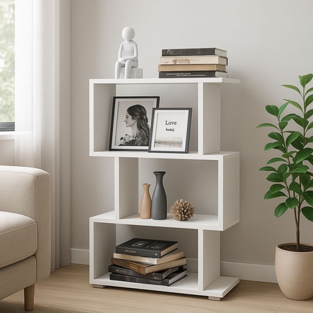 שידה כוורת זיגזג דגם גליל GALIL לבן