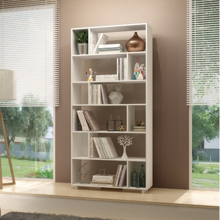 כוורת כוננית מדפים רוחב 90 דגם לופט LOFT לבן