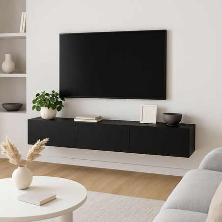 מזנון צף ברוחב 180 דגם אנדי ANDEY שחור